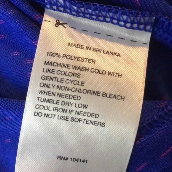 Reebok Tank Top Speedwick Blue Pink Speckled Tank Top L - Picture 6 of 6